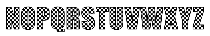 Racing Checkered Font UPPERCASE