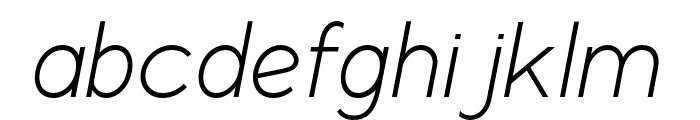 Radian Extra Light Italic Font LOWERCASE