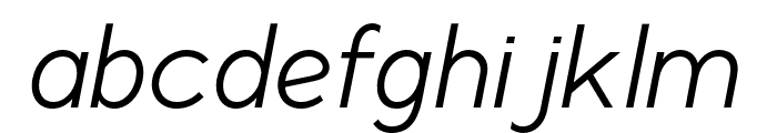 Radian Light Italic Font LOWERCASE