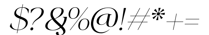 Radiant Charisma Italic Font OTHER CHARS