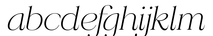 Radiant Charisma Light Italic Font LOWERCASE