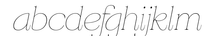 Radiant Charisma Thin Italic Font LOWERCASE