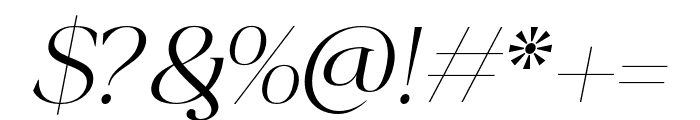 RadiantCharisma-Italic Font OTHER CHARS