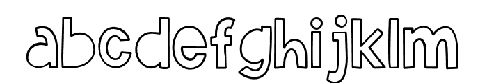 Radical Font - Outline Regular Font LOWERCASE