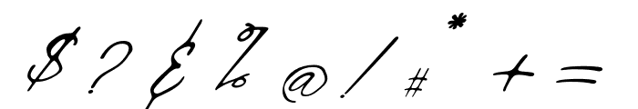 Radinela Script Font OTHER CHARS