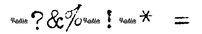 Radio Font OTHER CHARS