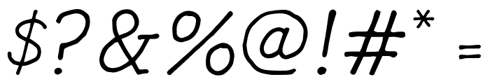 Radka Italic Font OTHER CHARS
