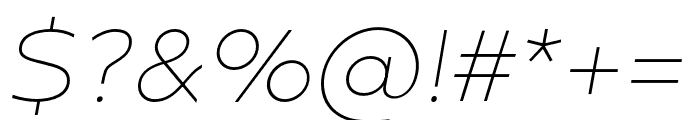 Rafine-ThinItalic Font OTHER CHARS