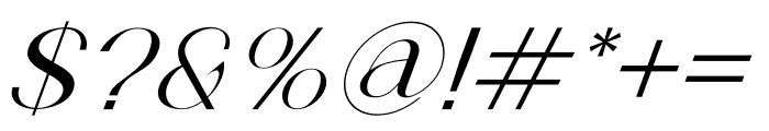Ragara Italic Font OTHER CHARS