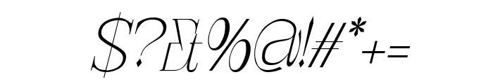 Ragiel Oblique Thin Font OTHER CHARS