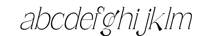 Ragiel Oblique Thin Font LOWERCASE