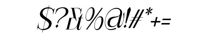Ragiel Oblique Font OTHER CHARS