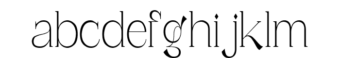 Ragiel Thin Font LOWERCASE