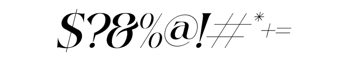 Raglika Italic Font OTHER CHARS