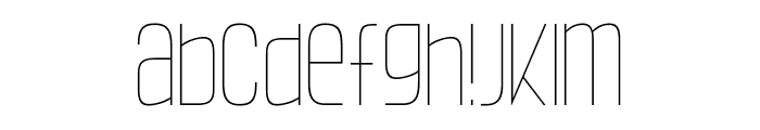 Ragnear Display Thin Font LOWERCASE