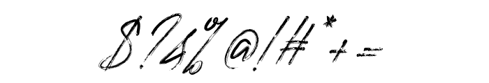 Raidden Rough Italic Font OTHER CHARS
