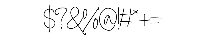 Rain Signature Regular Font OTHER CHARS