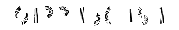Rainboho Inline - Stripes Font OTHER CHARS