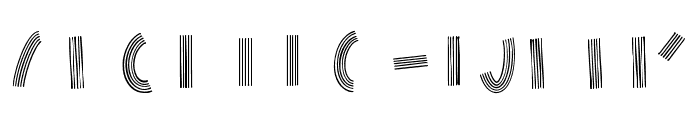 Rainboho Inline - Stripes Font UPPERCASE