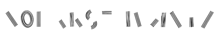 Rainboho Inline - Stripes Font LOWERCASE