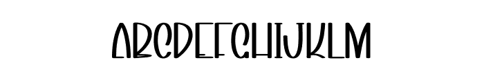 Rainbow Minimalist Font UPPERCASE