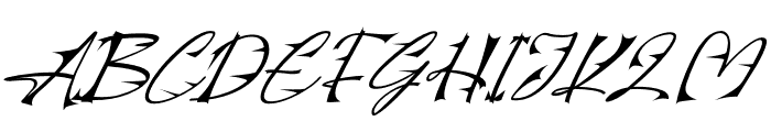 Rajelaz Italic Font UPPERCASE