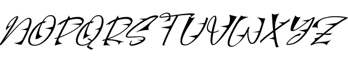 Rajelaz Italic Font UPPERCASE