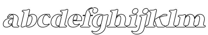 Raliha Outline Italic Font LOWERCASE