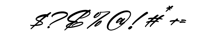 Randelion Signate Italic Font OTHER CHARS