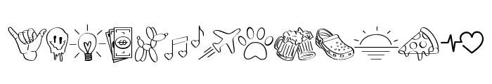 Random Doodles Font LOWERCASE