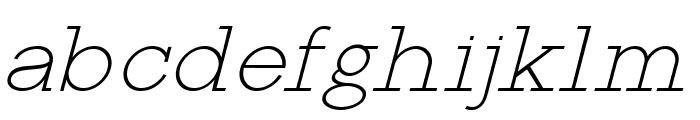 Rante Contact Light Italic Font LOWERCASE