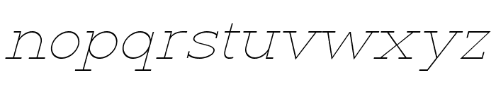 Rante Contact Thin Italic Font LOWERCASE