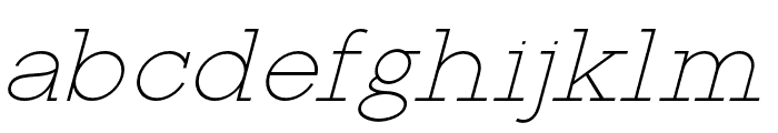 RanteContact-ExtraLightItalic Font LOWERCASE