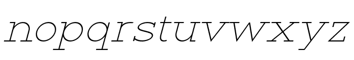 RanteContact-ExtraLightItalic Font LOWERCASE