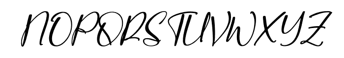 Rashinta Montesa Italic Font UPPERCASE