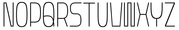 Rasterquan Condensed Thin Font UPPERCASE