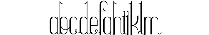 Ravenside ThinBoldLinked Font LOWERCASE
