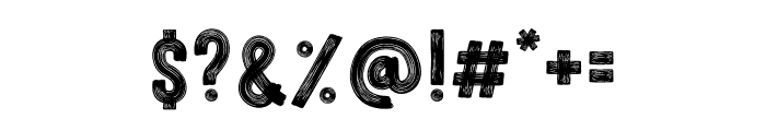 Raw Hand Paint Bold Font OTHER CHARS