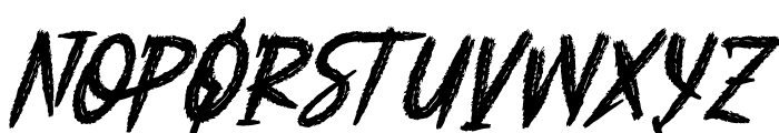 Rawra Brush Italic Font UPPERCASE