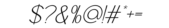 Raxogen Light Italic Font OTHER CHARS