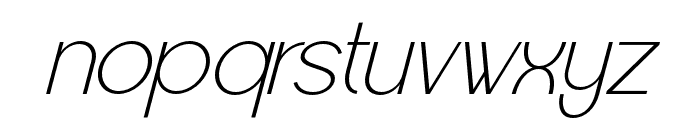 Raxogen Light Italic Font LOWERCASE