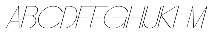 Raxogen Thin Italic Font UPPERCASE