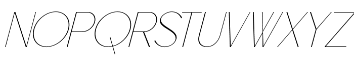 Raxogen Thin Italic Font UPPERCASE