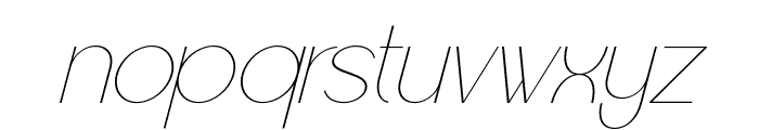 Raxogen Thin Italic Font LOWERCASE