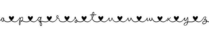 Real Love Heart Font UPPERCASE