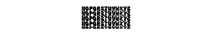 Real Wavy Stacked Font UPPERCASE