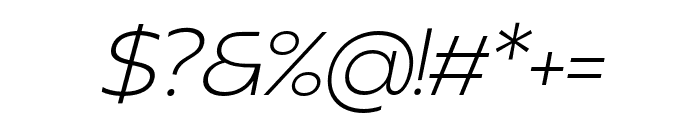 RealistClostan-ThinItalic Font OTHER CHARS