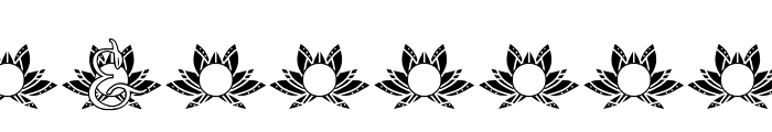 Rebirth Lotus Mandala Monogram Font OTHER CHARS