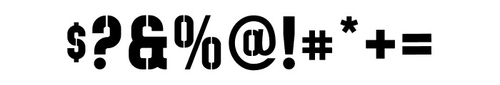 Recluta Stencil Font OTHER CHARS