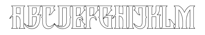 Rectinos Outline Font UPPERCASE